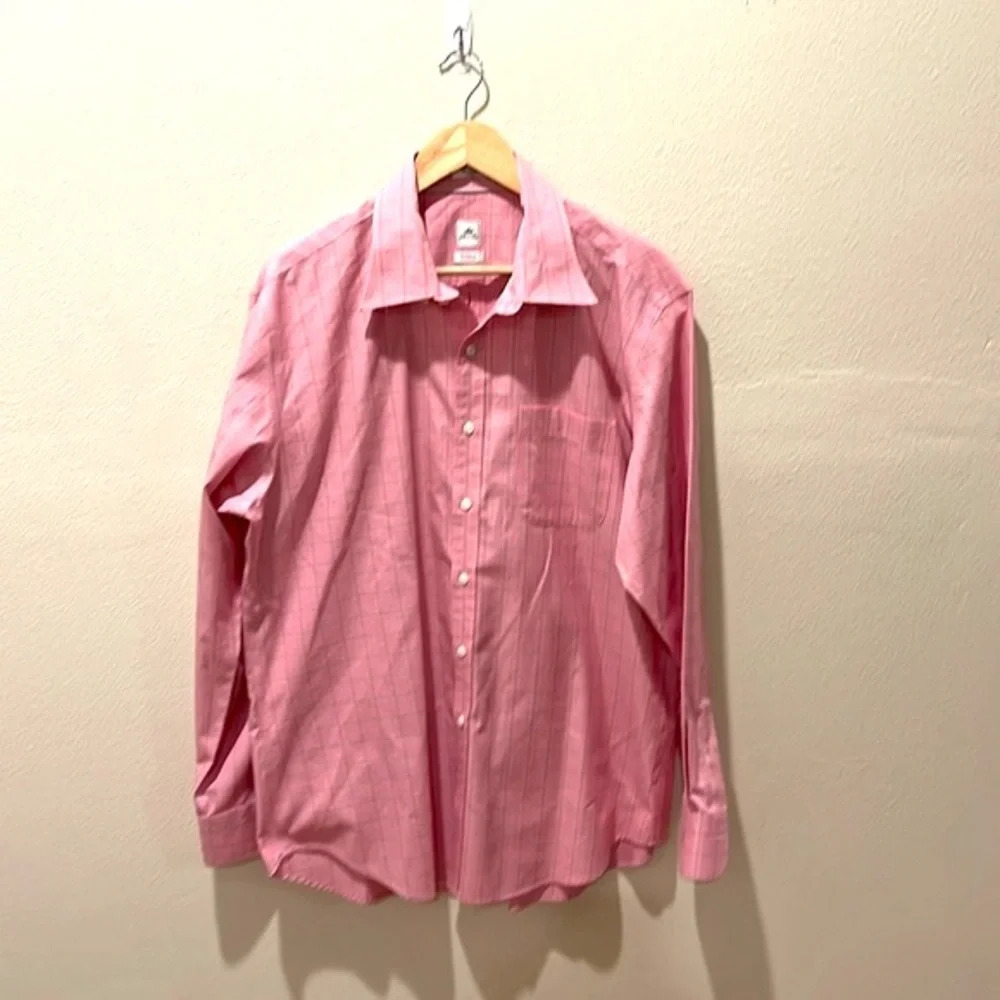 Peter Millar Pink Long Sleeve Button-Down Shirt